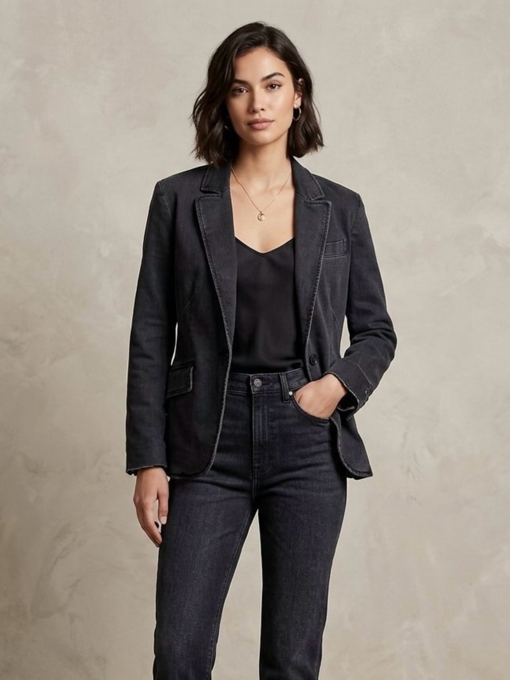 GAP Black Denim Blazer